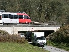 Probebelastung Eisenbahnbrücke